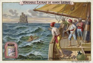 Scène uit De Graaf van Monte Cristo, door Alexandre Dumas door European School